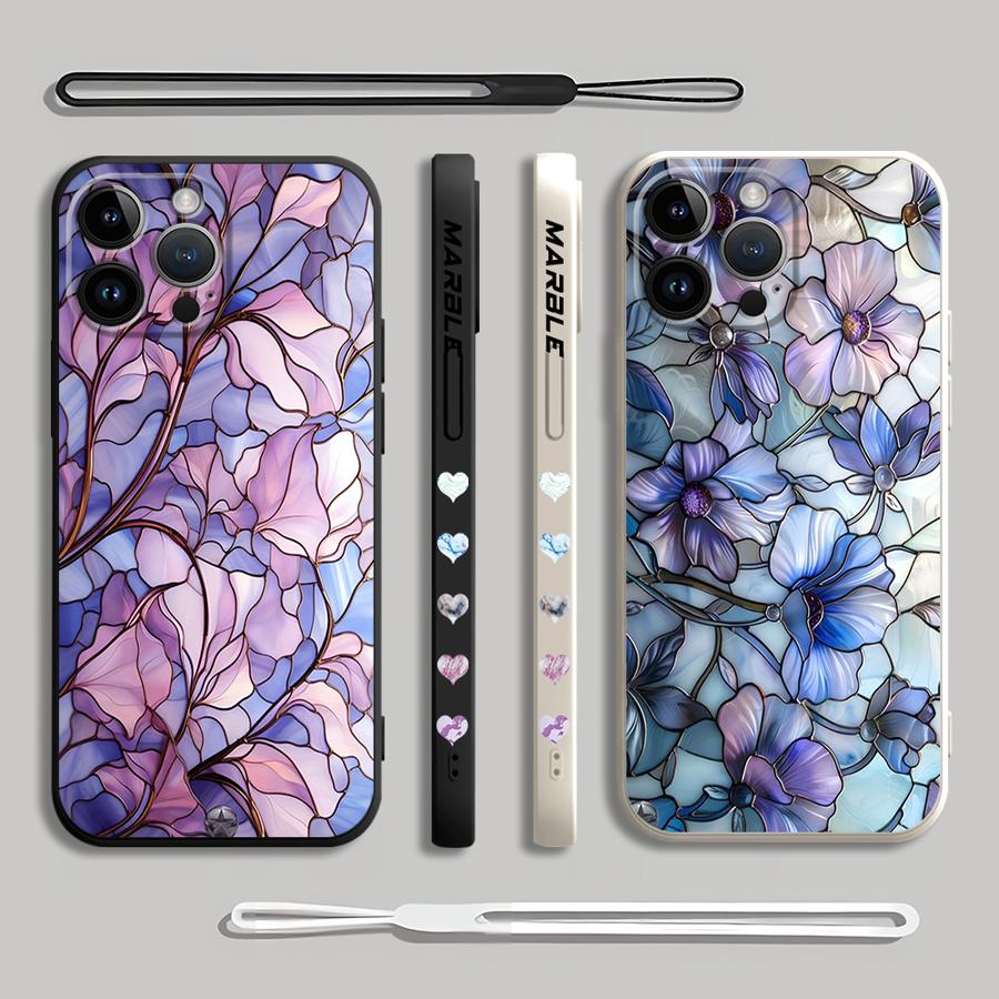 Flower Marble Phone Case for i - Lanyard Anime Logo recension och pris