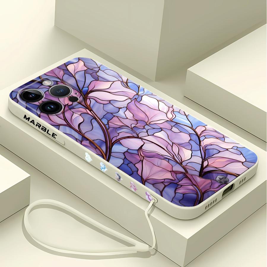 Flower Marble Phone Case for i - Lanyard Anime Logo recension och pris