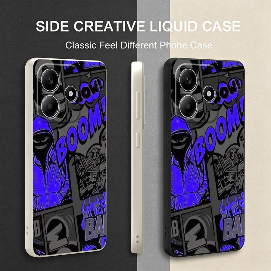 Graffiti Blue Comic Print Case - Lanyard Anime Logo recension och pris