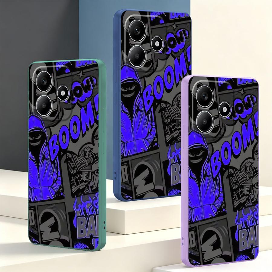 Graffiti Blue Comic Print Case - Lanyard Anime Logo recension och pris